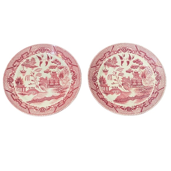 Antique Pair of Kanedai Willow Plates - Picture 2 of 11